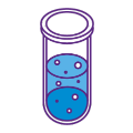 Test tube icon for the pretreatment-preparation portion of the treatment journey