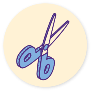 Scissors icon representing gene editing tools