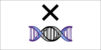 Gene editing icon representing gene disruption