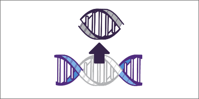 Gene editing icon representing gene deletion
